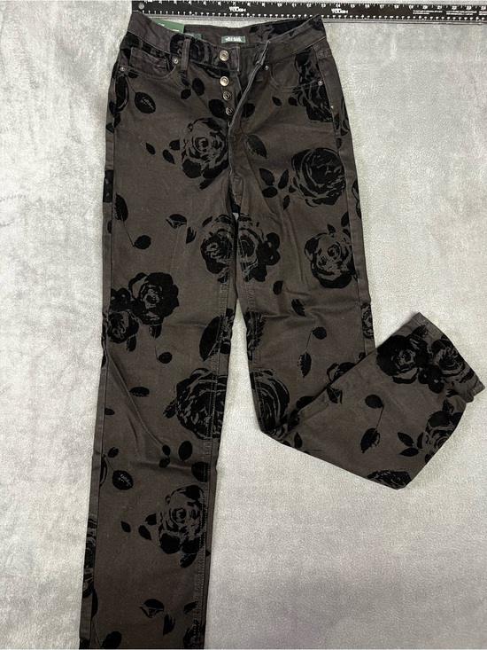 wild fable Denim - wild fable Black Floral Straight Leg Jeans
